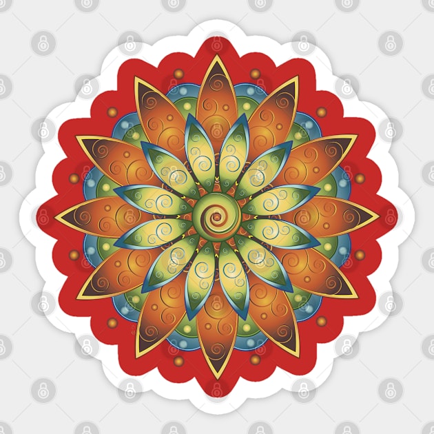 Spiral mandala Sticker by HagalArt